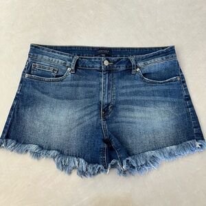 Just USA Blue Jean Shorts with Frayed Hem
